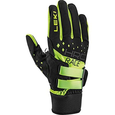 Leki Guanti HRC Race Shark, Black-Neon Yellow, EU 9.5
