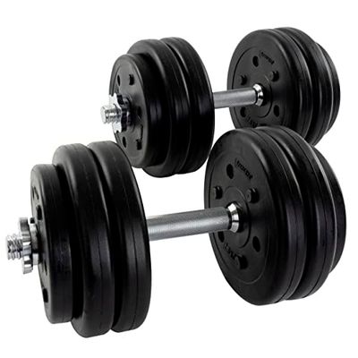 ScSPORTS® Halterset 30 kg, Schroefsluiting, Dumbbell set, Kunststof, Gewichten