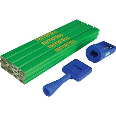 Faithfull FAICPGKIT Carpenters Pencil Kit Green - Hard