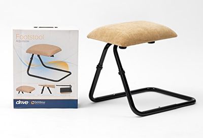 Poggiapiedi regolabile Drive, tessuto di ciniglia beige