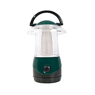 Trespass Embers, Donkergroen, 4 Led Lantaarn met Draaggreep 15cm x 10cm, Groen