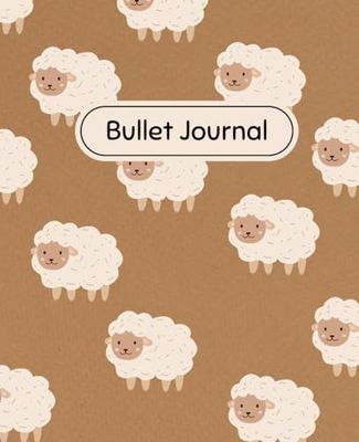 Bullet Journal: Cute Aesthetic Brown Sheep-Themed – 110 Dotted Pages for Creative Planning, Note-Taking, and Goal Setting