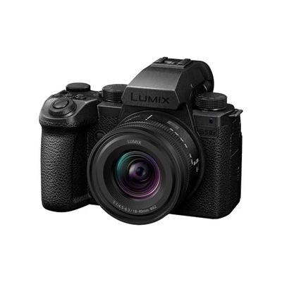 Panasonic Lumix S5 IIX, Appareil Photo Hybride Plein Format + Objectif Lumix S 18-40mm F4.5-6.3 (24MP, AF Phase, Double Stab., Vidéo 6K 10bit illimité, Rafale 30ips, Tropicalisé), Noir