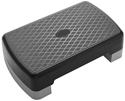 Signature Fitness Verstelbare Workout Aerobic Stepper Step Platform Trainer, Mini, Zwart/Grijs