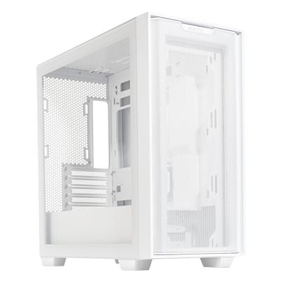ASUS A21 Micro-ATX Case Blanc (Support for 165 mm CPU Cooler, 360 mm radiators, 380 mm Graphics Card, ATX PSU, Black and White Color Options, 33 mm Cable Management Space)