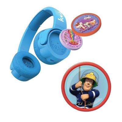 Kekz - Set de iniciación para Galletas (Auriculares para niños, Auriculares de Viaje para niños y para Viajes en casa), Color Azul