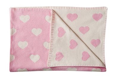 Schardt 15 001 201 Baby Couverture plaid Big Star, 95 x 120 cm, rose