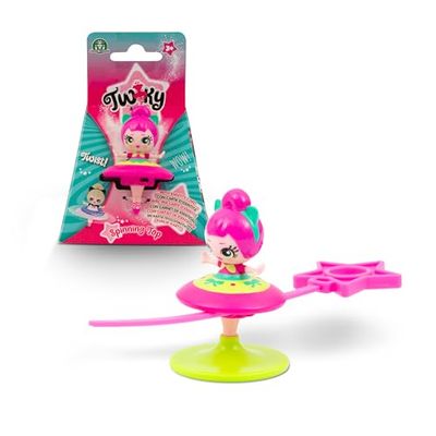 TWIKY Girls in Action, Juguete de peonza Bailarina aleatoria, 12 Mini muñecas Diferentes para coleccionar, Incluye un Spinner Que Hace Girar a tu peonza, para niños de 3 años, Famosa (TWK00000)