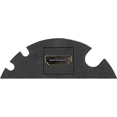 EVOline 159909119400 Circle 80 - Piastra di chiusura HDMI 1.4, colore: Nero