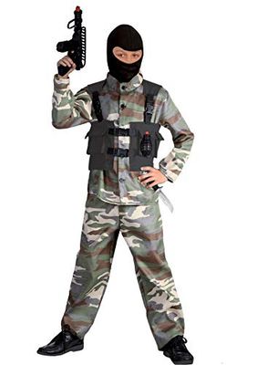 Ciao Militare Desert Attack kostuum voor kinderen (maat 5-7 jaar) met armen, camouflage