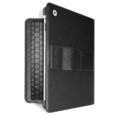 PURO IPAD2S3BOOKKBBLK teclado para móvil Negro Bluetooth - Teclados para móviles (Negro, Polipiel, Resistente a rayones, Apple, iPad 2 New iPad, 280 h)