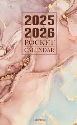 Monthly Pocket Calendar 2025-2026 for Purse - 2 Year Planner | Small Size | January 2025 to December 2026