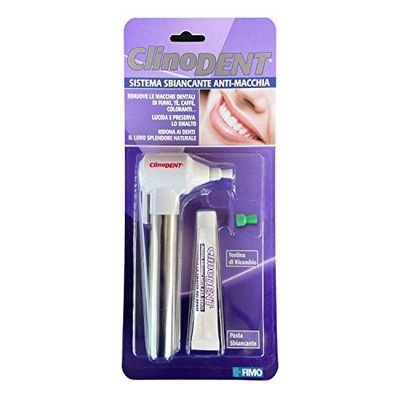 Clinodent Sistema Blanqueador antimanchas - Quitamanchas dental eléctrico, blanqueador y eliminador de placa con cabezal de recambio