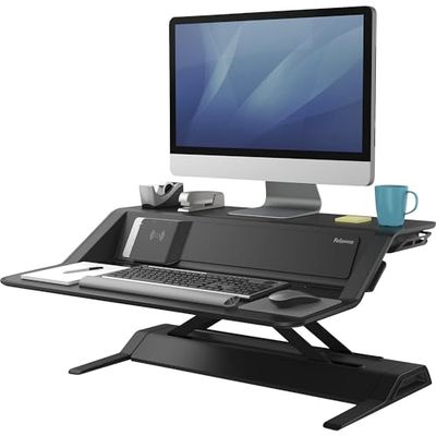 Fellowes Lotus Dx Deluxe Stacja Robocza z Regulacją Wysokości, Czarna, 8081001