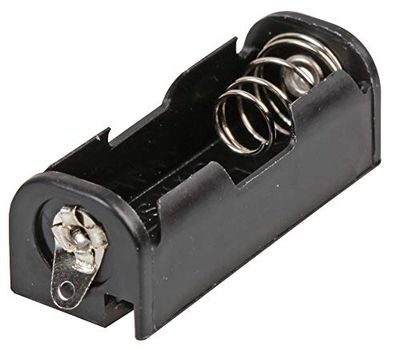 Pro Power PP002083 N Battery Holder, Black, Coil Spring Contact, Solder Tags