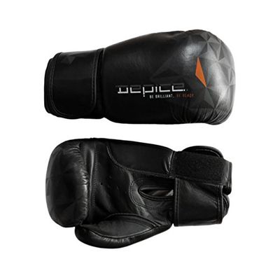 DEPICE Topline Gants de Boxe en Cuir uni Noir - Noir