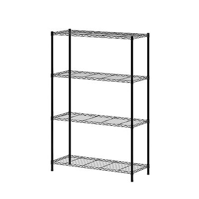 Furinno Wayar Estante de Almacenamiento Metálico de 4 Niveles, Negro