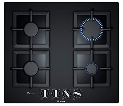 Bosch Série 6 PPP6A6B20 hobs preto integrado bancada de gás - placa (preto, integrado, bancada de gás, vidro, 1000 W, 1750 W)
