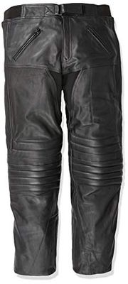 Bikers Gear Australia Men's soft premium leather motorcycle pants, LT1004, Black, EU(482XL), UK(38L)