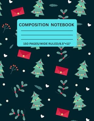 Composition Notebook: Cut Notebook 150 Pages Wide Rulled | 8.5"×11" Notebook for School and College Student | Teacher | Office | Home