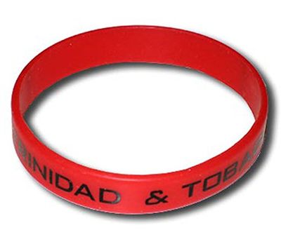 supportershop jongens Trinidad en Tobago siliconen armband, rood, één maat