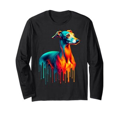 Dripping Paint Art Italian Greyhound Italian Sighthound Iggy Manga Larga