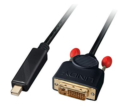 LINDY 5m Mini DisplayPort Male to DVI-D Male Cable, Black