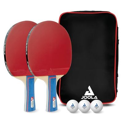 JOOLA Set Duo Bordtennisset, Flerfärgad, Paket med 2 Pingisracketar och 3 Bollar
