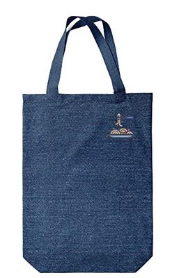Green Fish Denim - Bolsa de transporte reutilizable para bebé, lavable, plegable, bolso de mano con asas, 22 x 26 cm