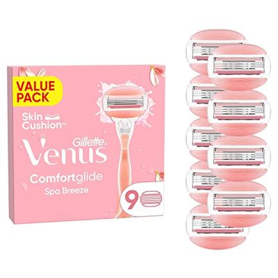 Gillette Venus Venus Comfortglide Spa Breeze-scheersysteem Voor Vrouwen 9 Navulmesjes 3 Ingebouwde Mesjes Voor Een Gladde Zachte Scheerbeurt Met Langdurig Resultaat