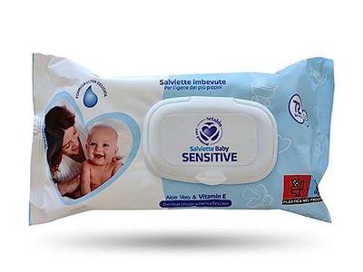 Esseci Italia Sensitive 59518 Reinigingsdoekjes voor baby's, 72 stuks, zoals afgebeeld