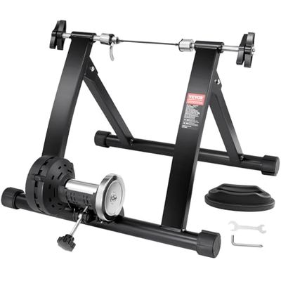 VEVOR Support d'Entraînement pour Vélo, Entraîneur de Vélo Magnétique Stationnaire pour Roues 66-74 cm, Moteur à Volant d'Inertie à Réduction de Bruit, Levier à Dégagement Rapide, Exercices Intérieur