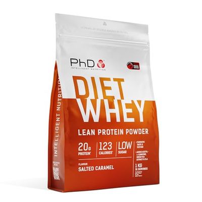 PhD Nutrition Diet Whey Lean Protein Powder | Salted Caramel Whey Protein Powder | 1kg Bag [ Packaging May Vary]
