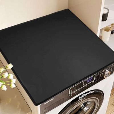 Housse de machine à laver antidérapante 50 x 60 cm - Noir - Housse universelle pour machine à laver - Housse de machine à laver - Absorbant - Séchage rapide