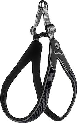 Flamingo Easy Harnais Hilka pour Chien Anti Traction - Réfléchissant et Réglable - intérieur Doux pour Un Confort Maximum - Nylon - 56-66 cm XXL - Facile à Utiliser