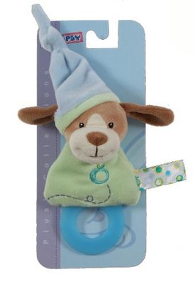 Gipsy Pomme 070165 knuffeldieren/tanden speelgoed hond 17 cm groen