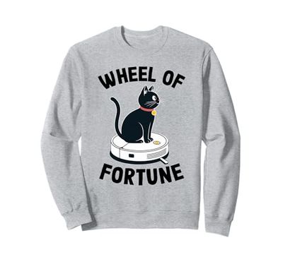 Wheel Of Fortune Cat Joke Robot Vacuum Cleaner Cat Sweatshirt
