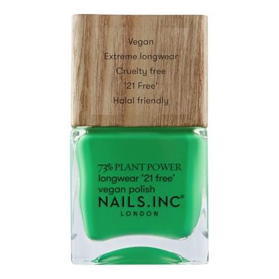 Nails Inc - MOTHER EARTH'S CALLING Plant Power vernis à ongles - 73% Plant Based, 100% Vegan & non testé sur les animaux - Manucure parfaite, vert éclatant - Nail Art écologique