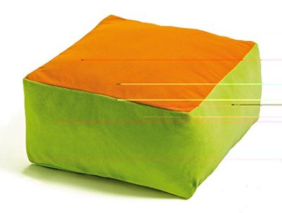 Coussin carré bicolore