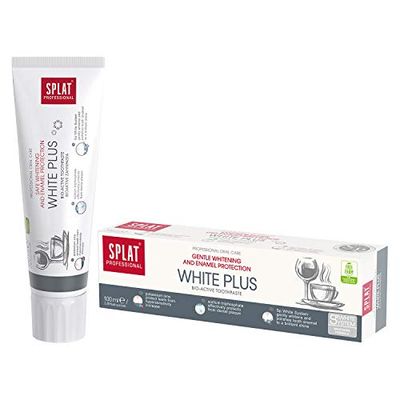 SPLAT® Dentifricio White Plus | Sbiancamento delicato e protezione dello smalto | Senza SLES 100 g