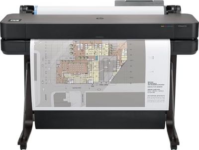 Impresora Plotter de Gran Formato HP DesignJet T630, de 36 pulgadas, hasta A0, Impresión Móvil, Wi-Fi, Gigabit Ethernet, USB 2.0 de alta velocidad, Garantía de 1 año (5HB11A)