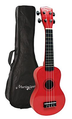 Martin Smith UK-212-RD Met Ukelele Tas Rood Design