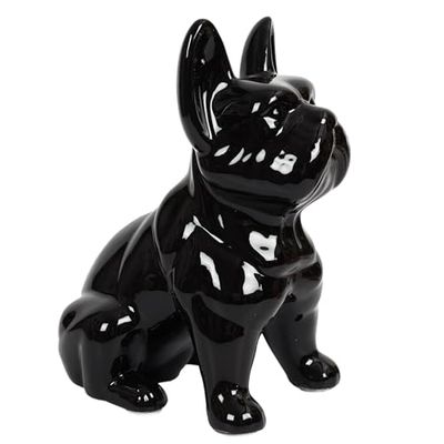 THE HOME DECO FACTORY Sculptuur bulldog, keramiek, 30 cm, zwart