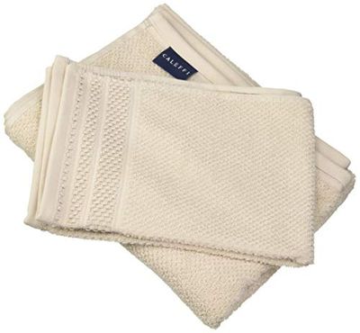 Caleffi Gim Handduk med gäst, Bomull, Gräddfärgad, CM. 40X55+60X100, 58836, Caleffi