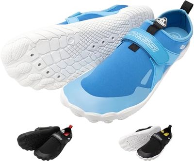 CRESSI Geko Shoes Azure/White 38 Waterschoenen, uniseks, ideaal voor een duikervaring in de wateromgeving met een directe verbinding met de zeebodem, lichtblauw/wit, maat 38 (Italië)