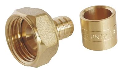 SOMATHERM FOR YOU - raccordo dritto per tubo scorrevole PER Ø12 - dado girevole femmina 15/21 (1/2 '') Batch 10 Per collegare un diametro Ø12 tubo PER
