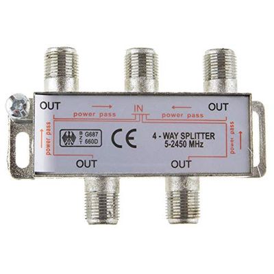 SAT & BK-verdeler 4-voudige splitter 100dB afgeschermd HD en Unicable - geschikt voor gebruik