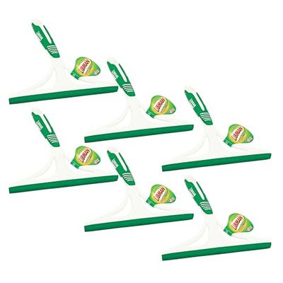 Libman Commercial 1070 Lot de 6 raclettes de Douche en polypropylène et sanoprène 20,3 cm de Large, Vert et Blanc