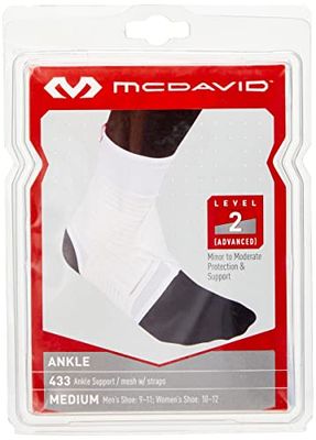 McDavid Knöchel-/Sprunggelenkschoner DUAL STRAP ANKLE SUPPORT, Größe XL, weiß