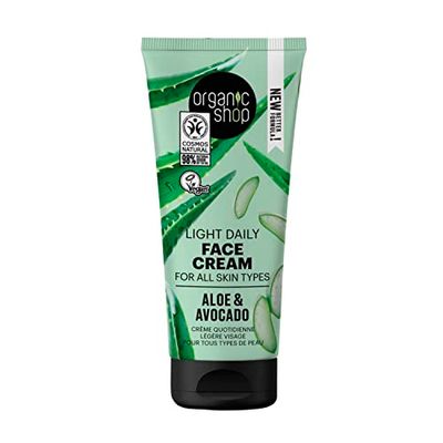 Organic Shop Avocado and Aloe Skincare Light Daily Face Cream, 50 ml